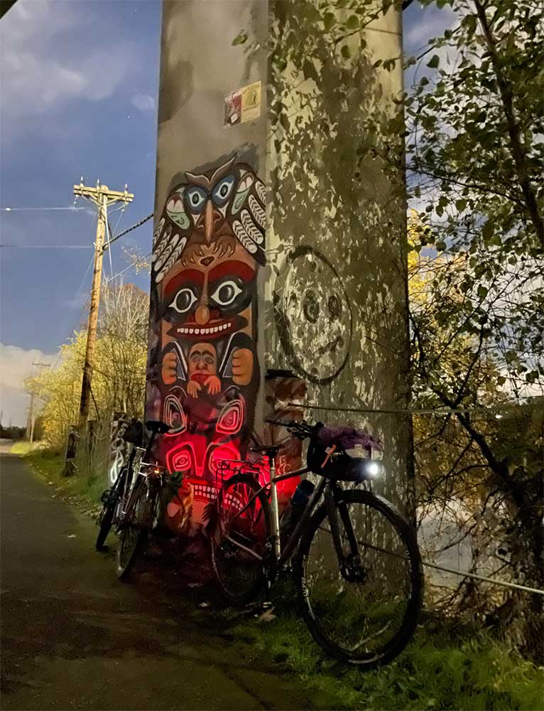 biketag with two bikes and a graphic